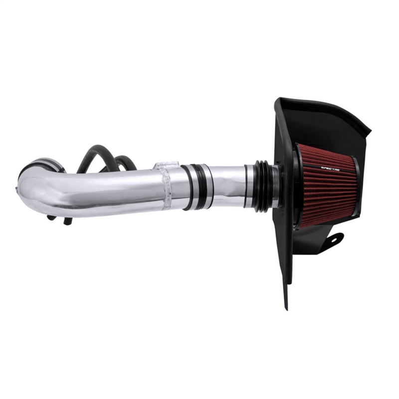 Spectre 04-14 Nissan Titan V8-5.6L F/I Air Intake Kit - Polished w/Red Filter - 9951