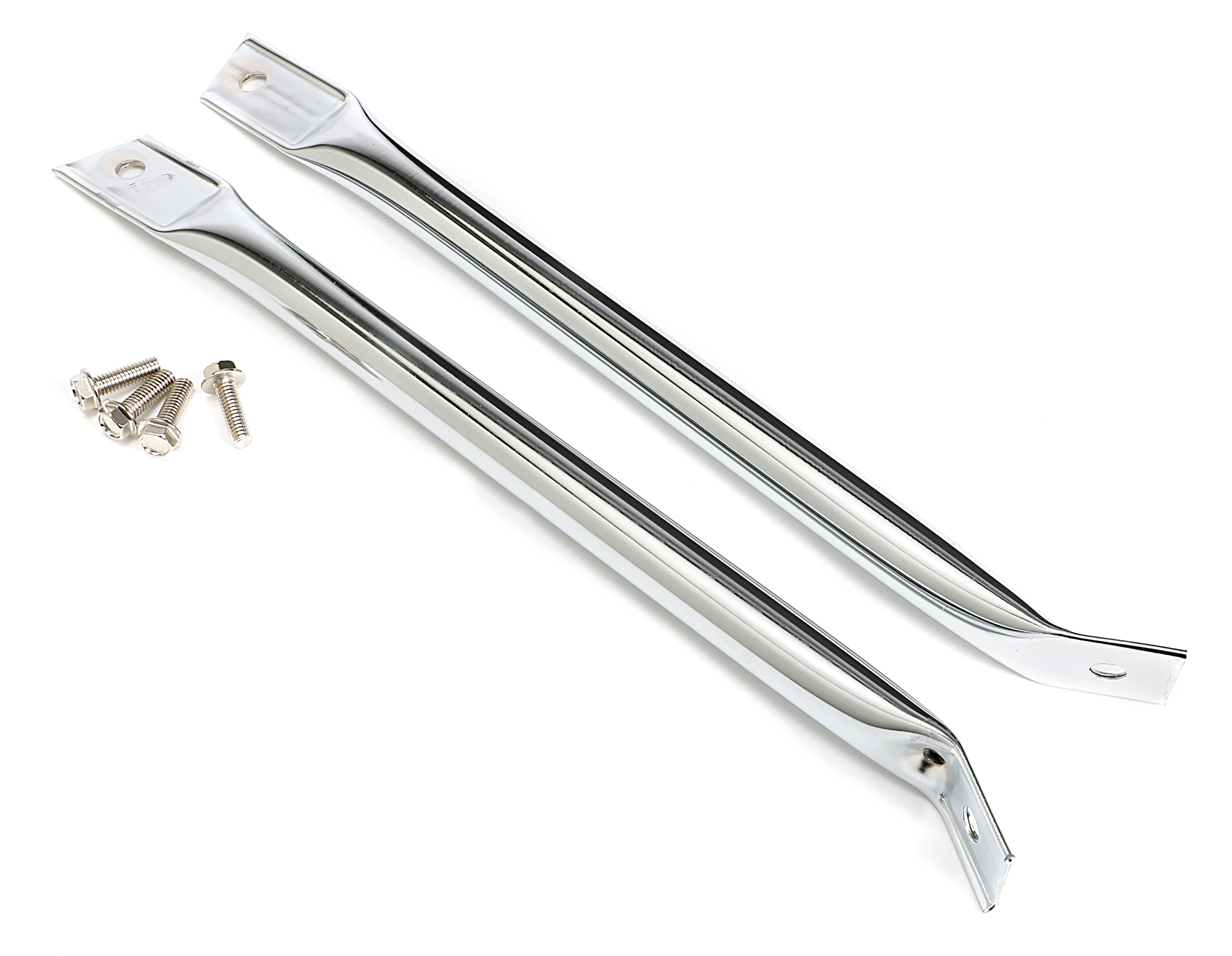 Radiator Support Bars; 1970-81 Camaros Only (pr.)- CHROME - 9176