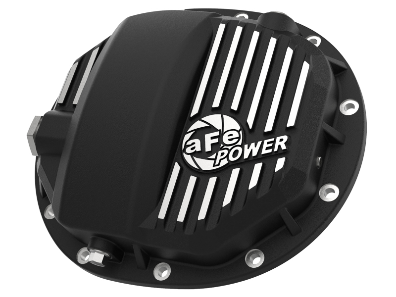 aFe Power Pro Series AAM 9.5/9.76 Rear Diff Cover Black w/Mach Fins 14-19 GM Silverado/Sierra 1500 - 46-71120B