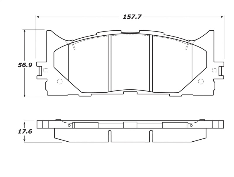 StopTech Street Touring 16-17 Toyota Camry Front Brake Pads - 308.12930