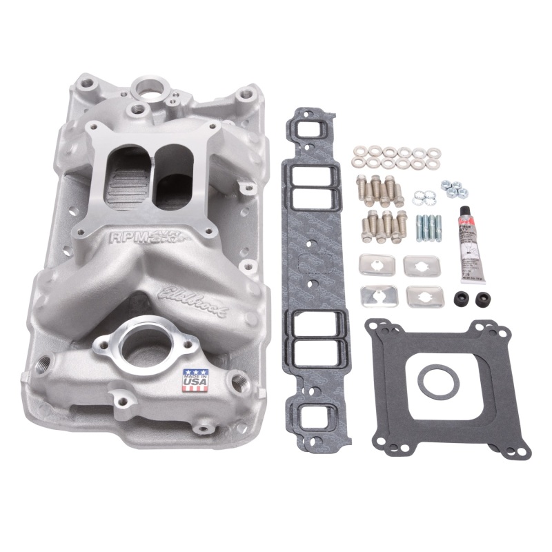 Edelbrock Manifold Installation Kit Performer RPM Air-Gap SBC 1957-1986 Natural Finish - 2042