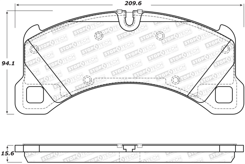 StopTech 2015+ Porsche Macan / 2017+ Porsche Panamera Street Performance Front Brake Pads - 308.14520