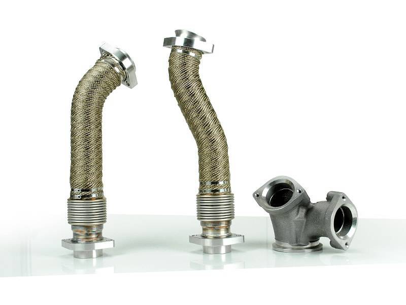 Up-Pipes for 1999.5-2003 Ford Powerstroke 7.3L (Heat Wrapped). - SD-UPPIPE-7.3-W