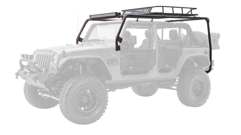 Body Armor 4x4 07-18 Jeep Wrangler JK 2/4 Door Cargo Roof Rack Box 1 Of 2 - JK-6124-1