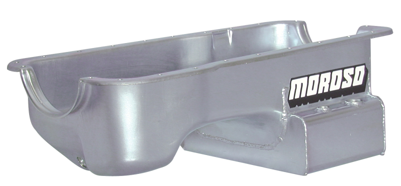 Moroso Ford 289-302 (w/Rear Sump) Kicked Out Road Race Baffled Wet Sump 7qt 7.5in Steel Oil Pan - 20527