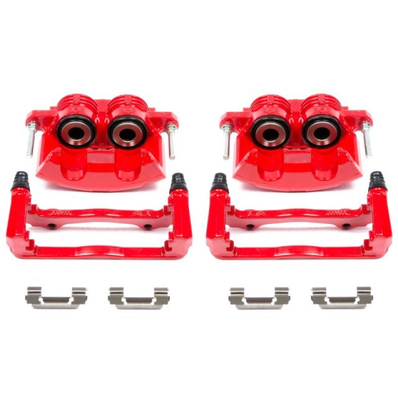 Power Stop 98-02 Chevrolet Camaro Front Red Calipers w/Brackets - Pair - S4692