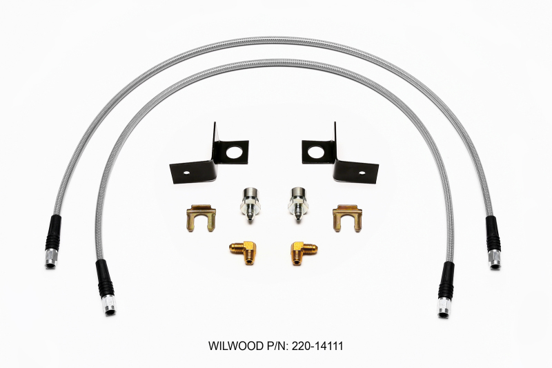 Wilwood Flexline Kit 30 inch -3 3/8-24 IF 1/8 NPT 90 Degree - 220-14111