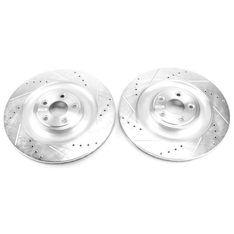 Power Stop 14-19 Jaguar F-Type Rear Evolution Drilled & Slotted Rotors - Pair - EBR1090XPR