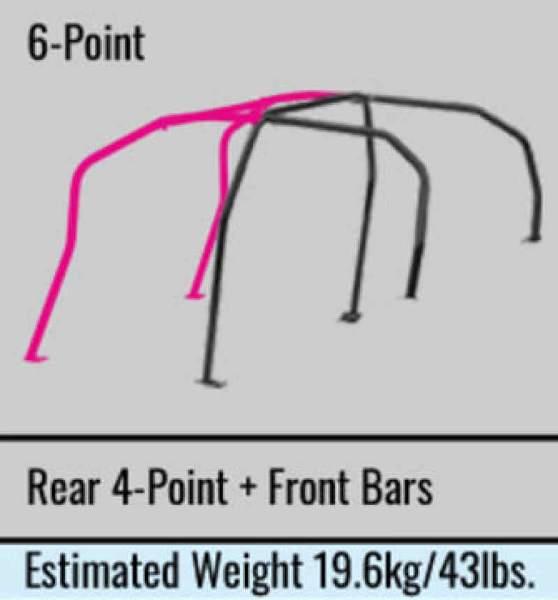 Cusco Roll Cage 6 points Dash Escape Chromoly 5 Passengers CZ4A Evo 10 (S/O / No Cancel) - 566 261 B