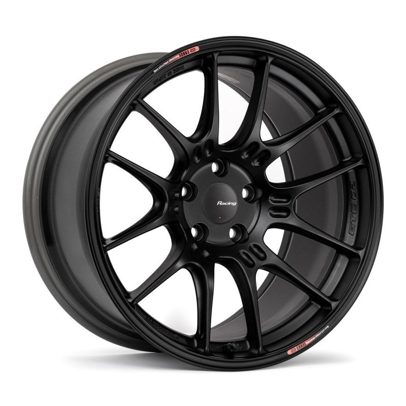 Enkei GTC02 19x10.5 5x120 34mm Offset 72.5mm Bore Matte Black Wheel - 534-9105-1234BK