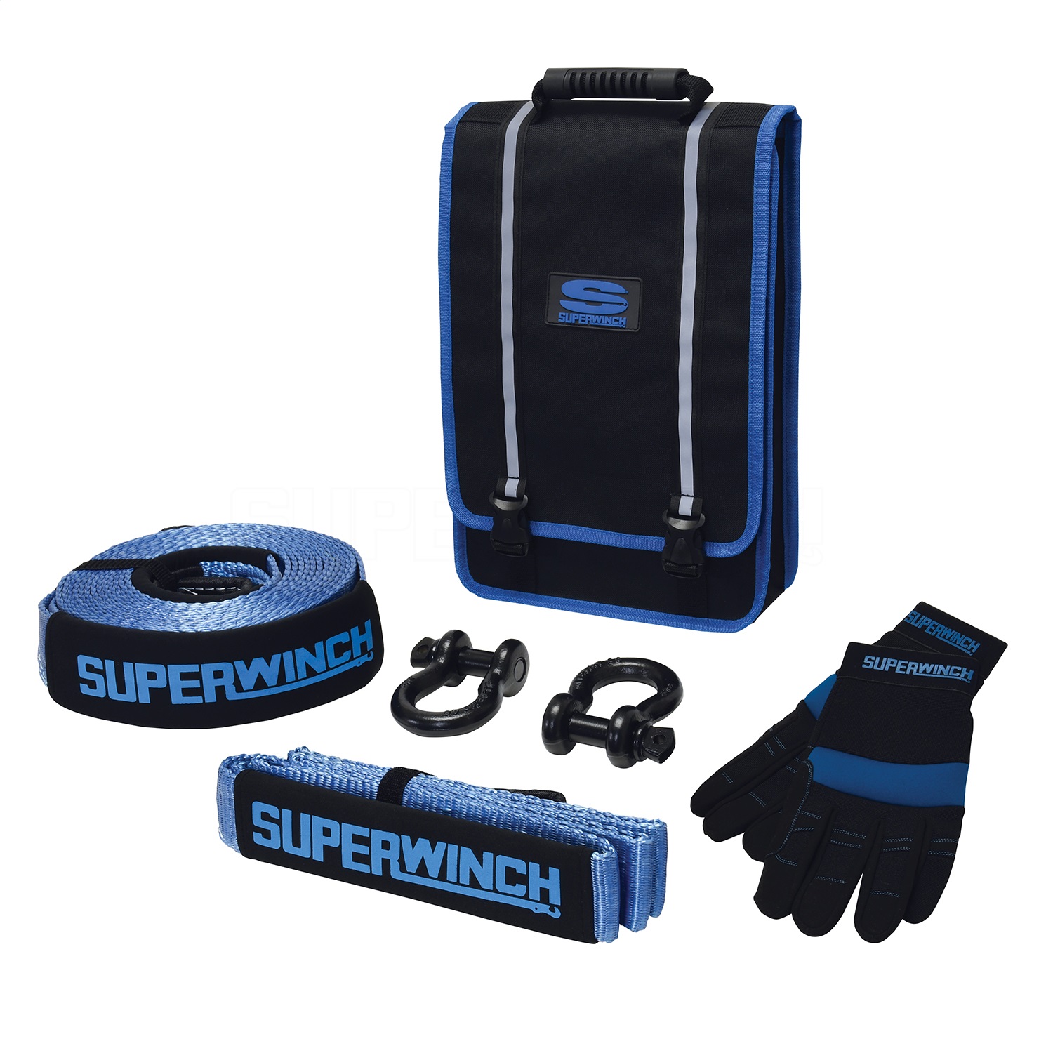 Superwinch Getaway Recovery Kit (Incl. Bow Shackles/Tree Trunk Protec/Recovery Strap/Gloves/Bag) - 2578