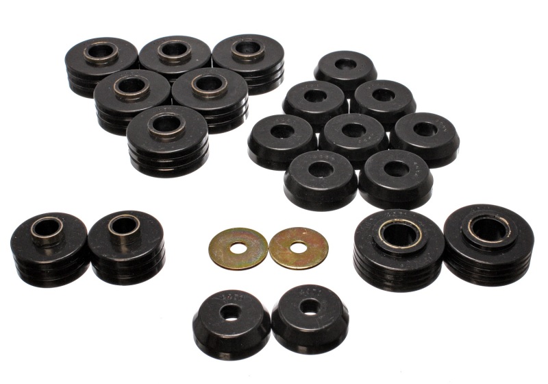 Energy Suspension 80-96 Ford Bronco 4WD Black Body Mount Set - 4.4109G