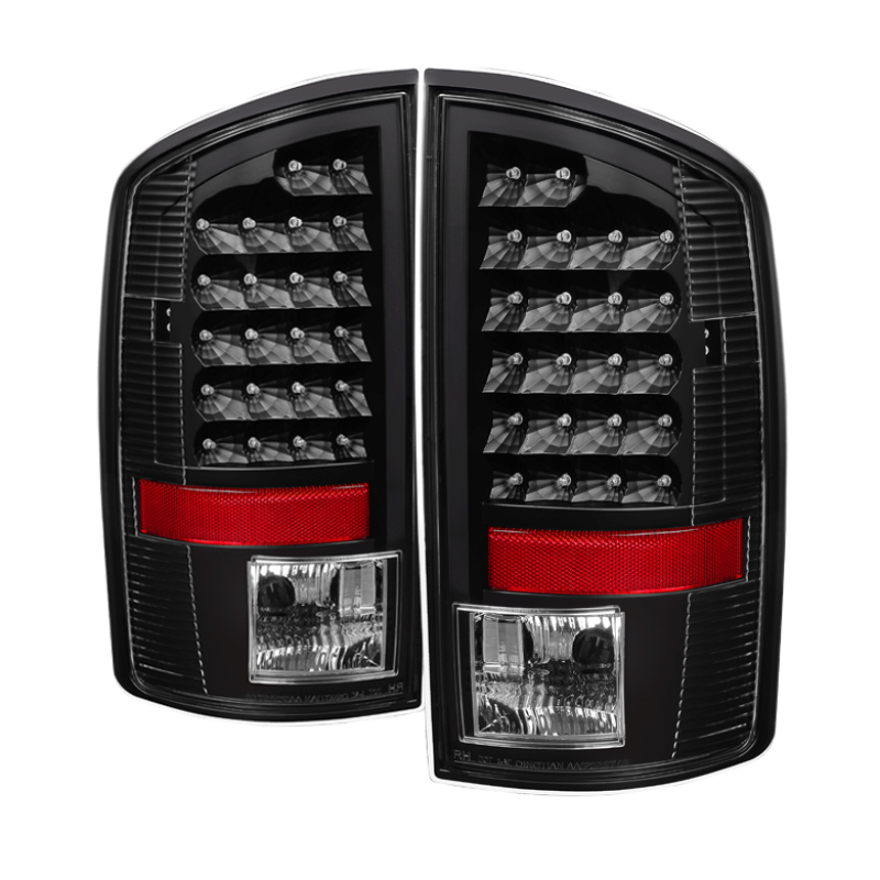 Xtune Dodge Ram 07-08 1500 / Ram 07-09 2500/3500 LED Tail Lights Black ALT-JH-DR07-LED-BK - 5073013