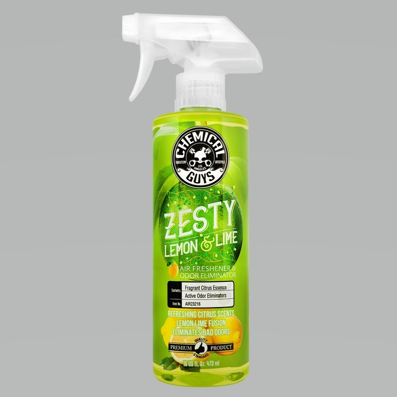 Chemical Guys Zesty Lemon Lime Air Freshener & Odor Eliminator - 16oz - AIR23216