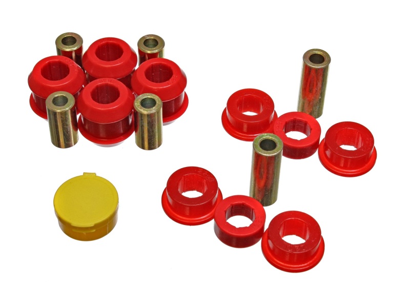 Control Arm Bushing Set; Red; Front; Performance Polyurethane; - 16.3108R