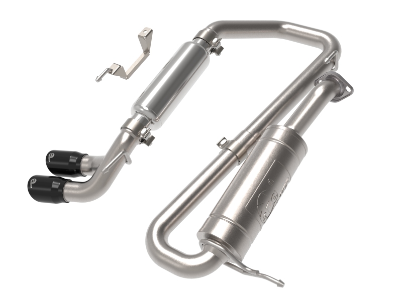 aFe 18-21 Suzuki Jimny Takeda 2-1/4in. 304 SS Cat-Back Exhaust w/ Blk Tip - 49-37020-B