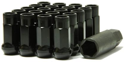 Wheel Mate Muteki SR48 Open End Lug Nuts - Black 12x1.25 48mm - 32905B