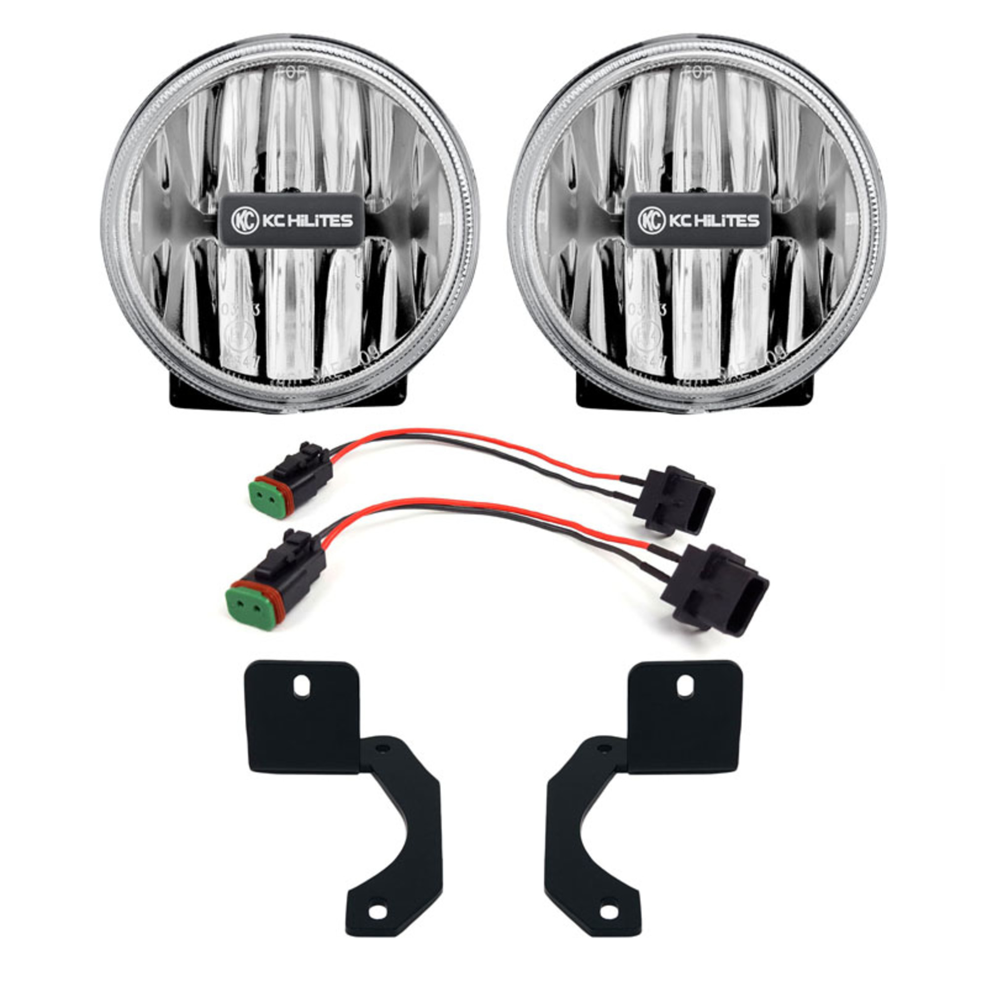 KC G4 Gravity LED SAE ECE 2-Light System 2018-2024 Jeep Wrangler JL Gladiator JT - 504