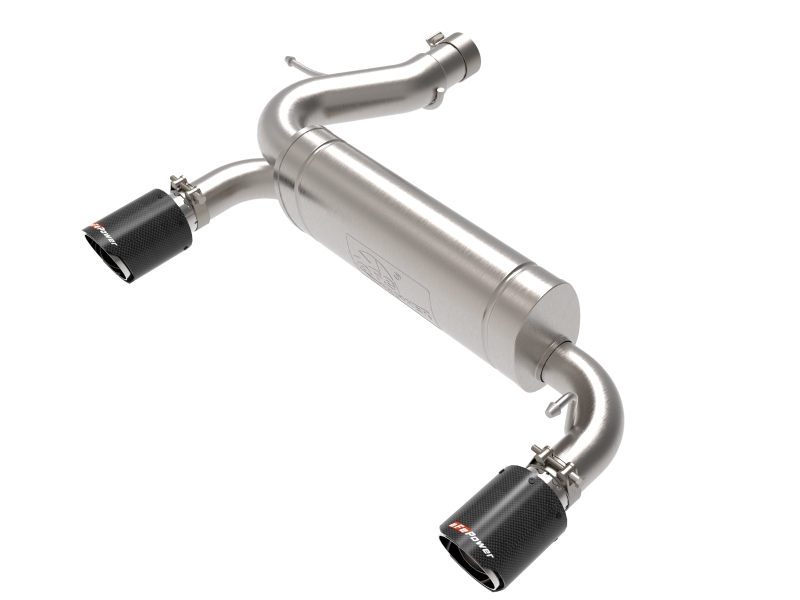 aFe Vulcan 3in 304 SS Axle-Back Exhaust 2021 Ford Bronco L4-2.3L (t)/V6-2.7L (tt) w/ Carbon Tips - 49-33137-C