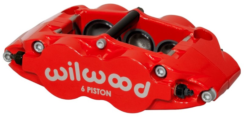 Wilwood Caliper-Narrow Superlite 6R-RH - Red 1.62/1.12/1.12in Pistons 1.10in Disc - 120-11780-RD