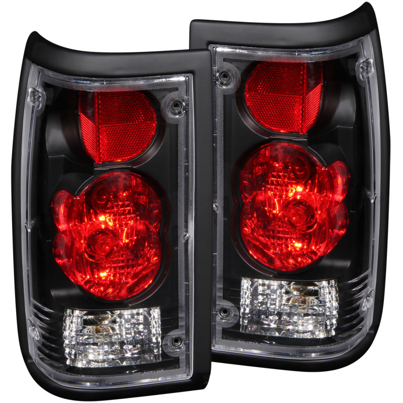 ANZO 1986-1993 Mazda B2000 Taillights Black - 211113