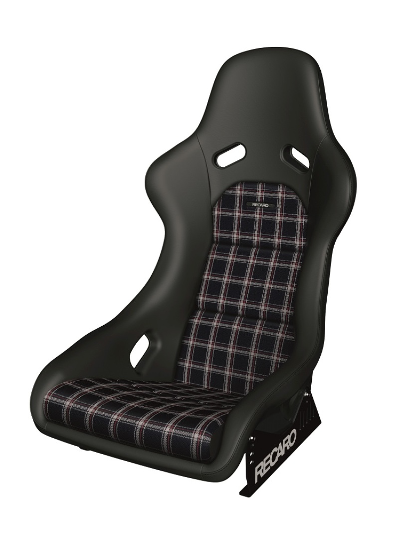 Recaro Classic Pole Position ABE Seat - Black Leather/Classic Checkered Fabric - 087.00.0B28-01