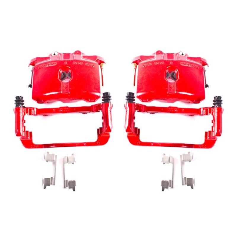 Power Stop 03-06 Cadillac Escalade Rear Red Calipers w/Brackets - Pair - S4940