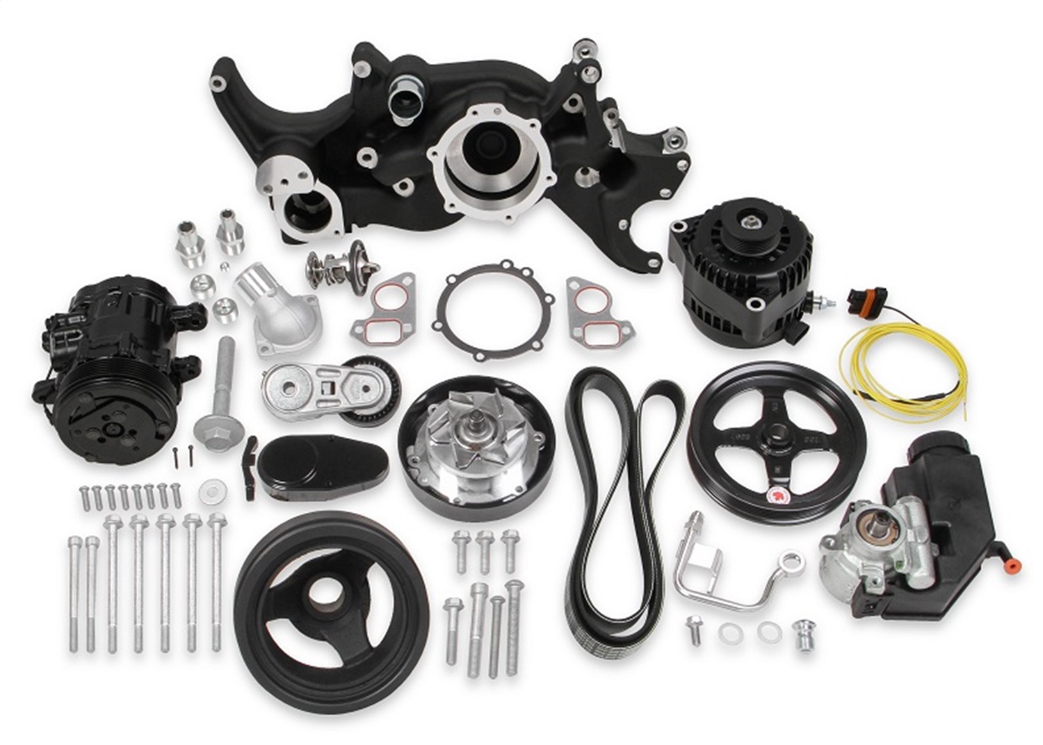 LS Mid-Mount Complete Engine Accessory System - 20-185BK