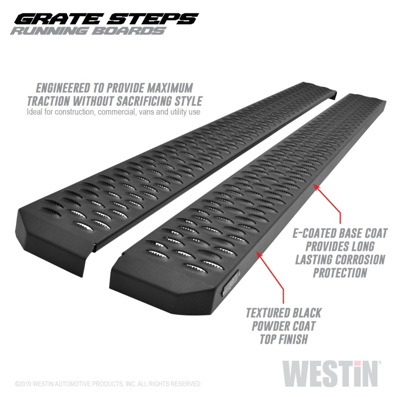 Westin Grate Steps Running Boards 75 in - Textured Black - 27-74725