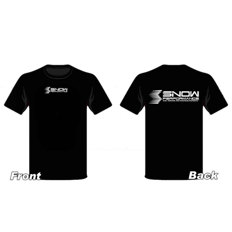 Snow Performance T-shirt Black w/White Logo - Large - SNO-19110L