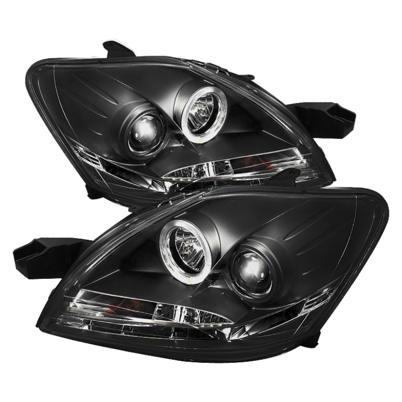DRL LED Projector Headlights; Bulbs Included; Pair; Black; - 5038944