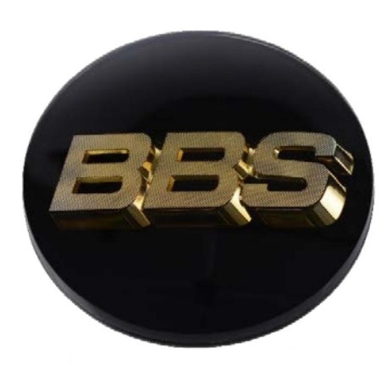 BBS Center Cap 70.6mm Black/Gold (4-tab) (56.24.120) - 56.24.119