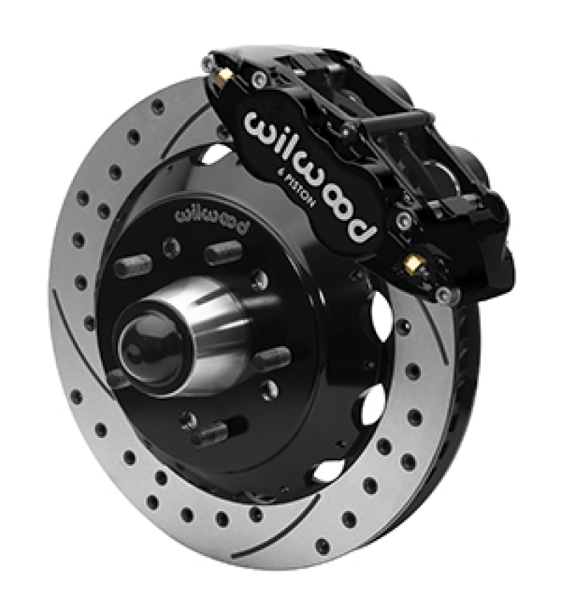 Wilwood Superlite 6R Front Brake Kit for 63-87 Chevy C10 Prospindle 13.06 in Diameter Black Calipers - 140-15941-D