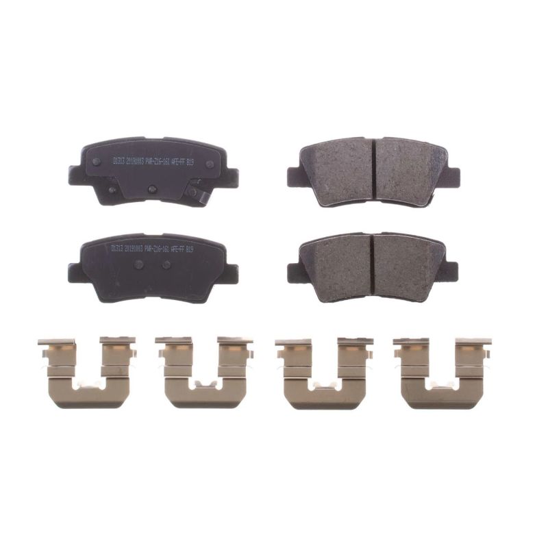 Power Stop 12-19 Hyundai Accent Rear Z17 Evolution Ceramic Brake Pads w/Hardware - 17-1313