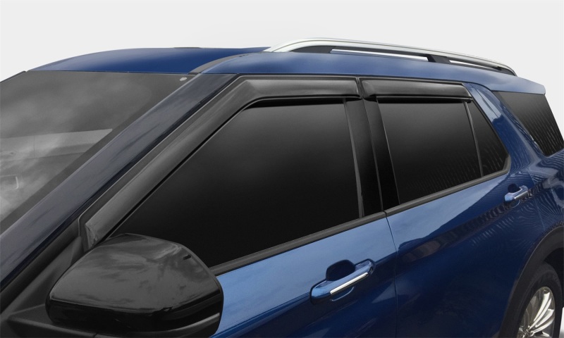 AVS 19-22 Hyundai Santa Fe Ventvisor Outside Mount Window Deflectors 4pc - Smoke - 94824