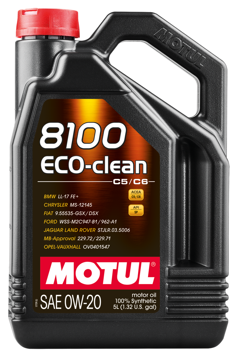 Motul 5L Synthetic Engine Oil 8100 0W20 Eco-Clean - 108862