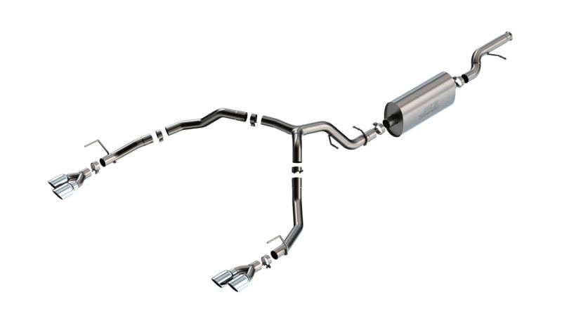 Borla 21-22 Chevrolet Tahoe 5.3L V8 2/4WD 4DR 3.00in/2.75in Touring Cat-Back Exhaust w/ Chrome Tips - 140856