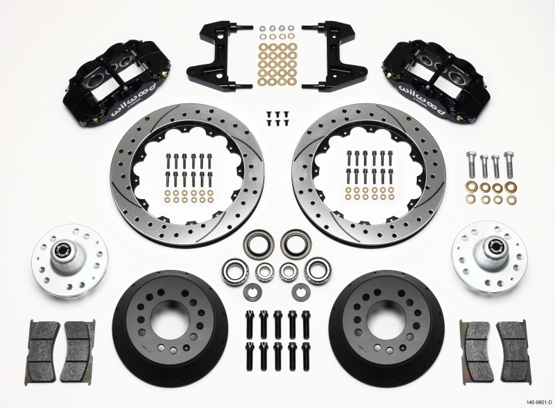 Wilwood Narrow Superlite 6R Front Hub Kit 12.88in Drilled 74-80 Pinto/Mustang II Disc Spindle only - 140-9801-D