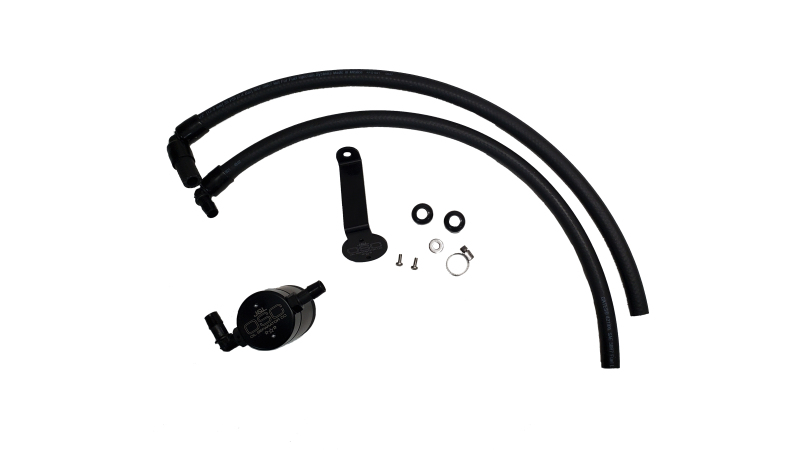 J&amp;L 2022-2024 Toyota Tundra 3.5L Turbo Oil Separator 3.0 Driver Side - Black Anodized - 3115D-B