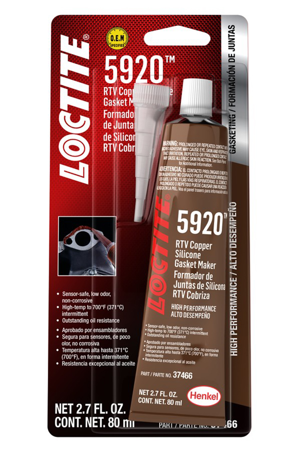 RTV 5920 Copper Silicone 80ml/2.7oz - 491984