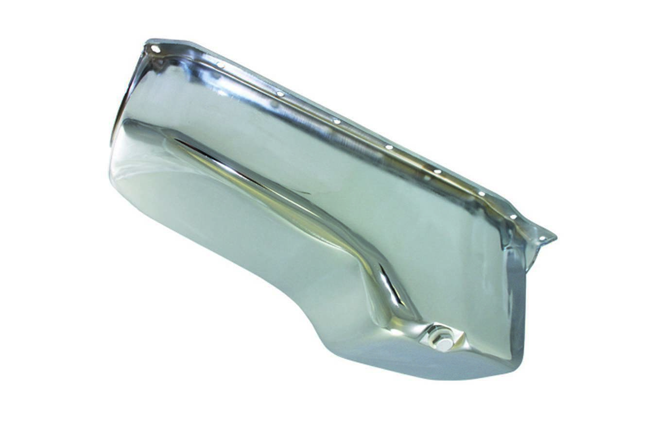 86-   SBC Steel Stock Oil Pan Chrome - 7441