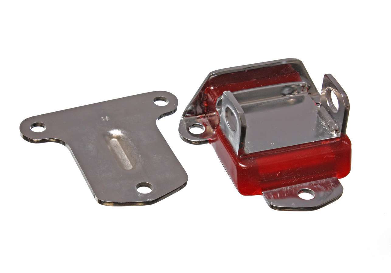 58-72 Chevy Chrome Motor Mount W/ Red Pad - 3-1115R