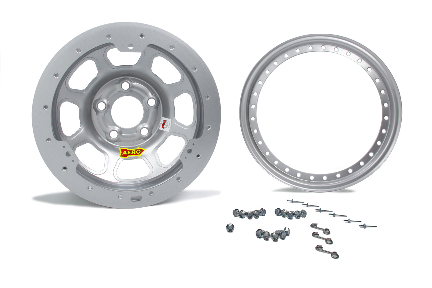 13x8 2in. 4.50 Silver Beadlock Wheel - 33-084520S
