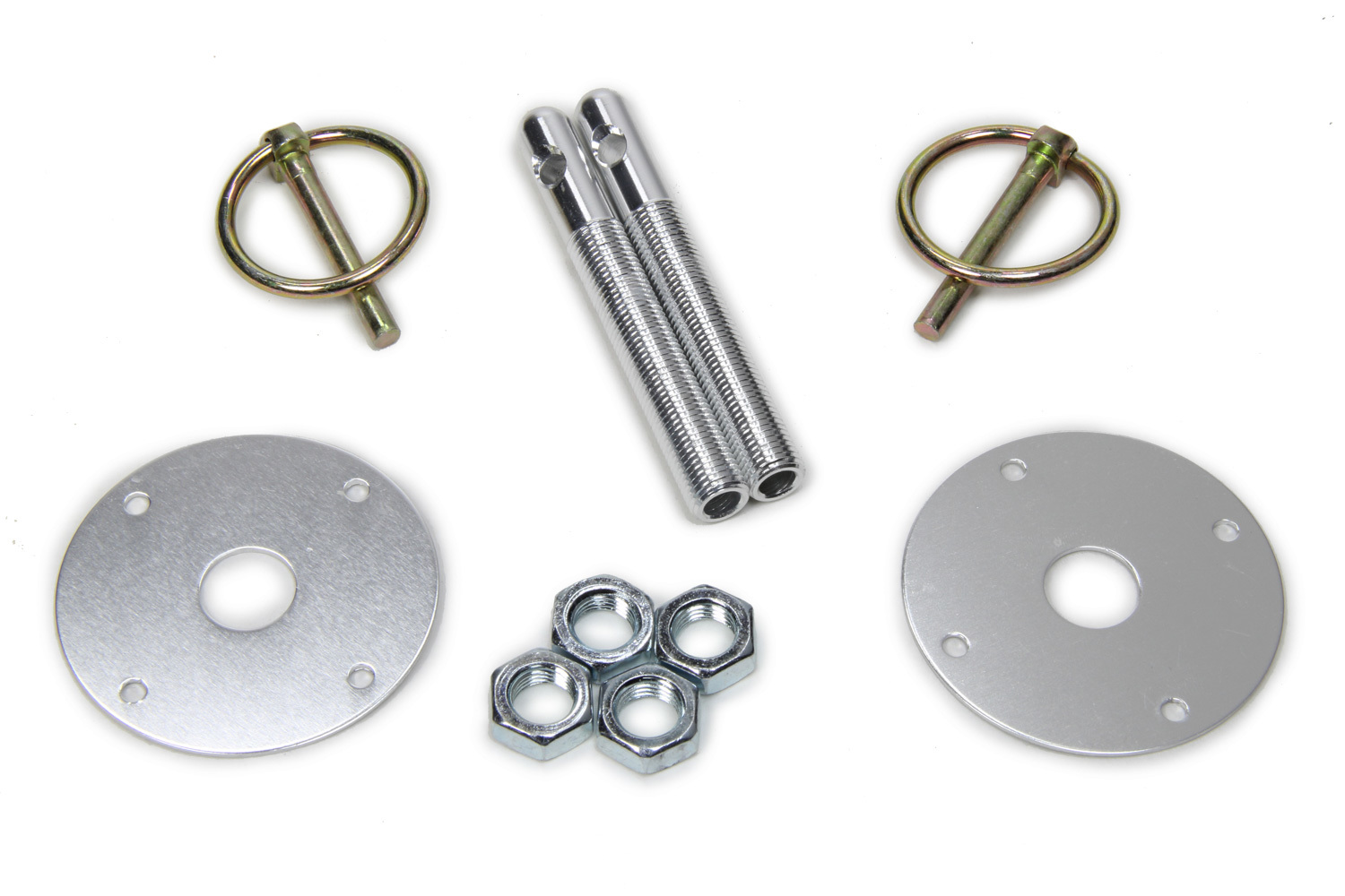 Hood Pin Kit  3/8in Alum Silver 2-pack - 10001-34033