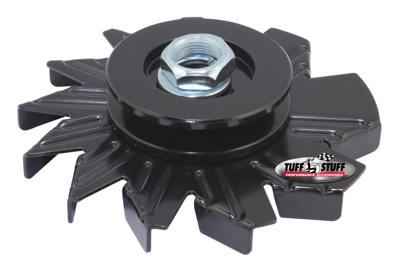 Alternator Stealth Black Fan and Pulley Combo - 7600AB