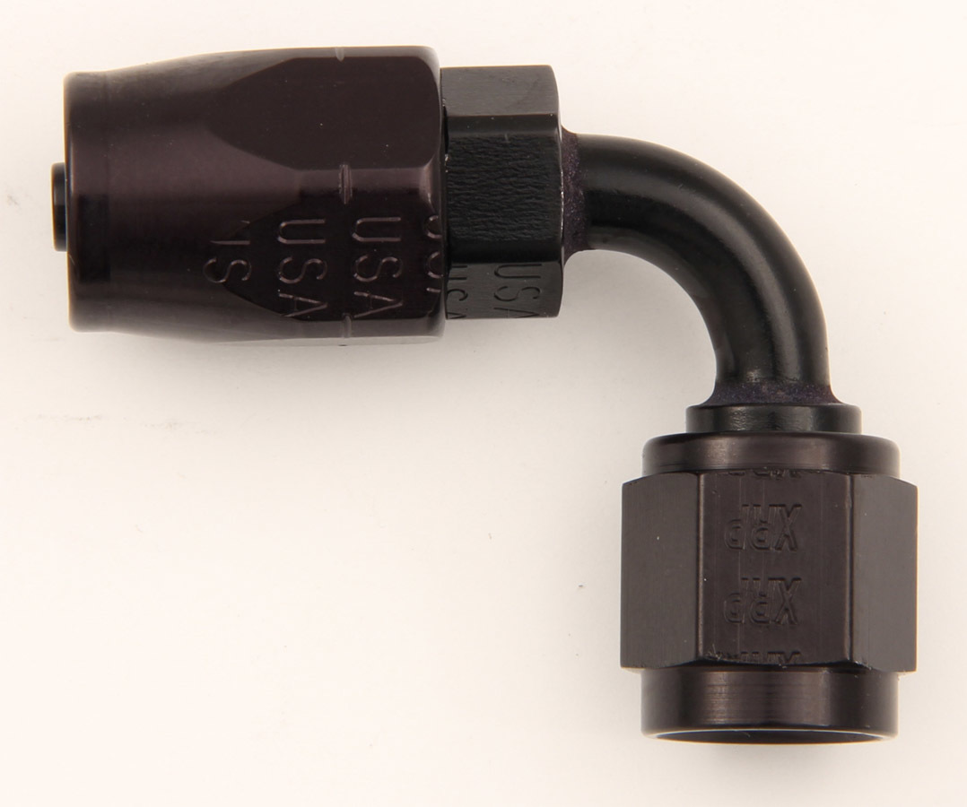 #4 90 Deg Hose End Black - 109004BB