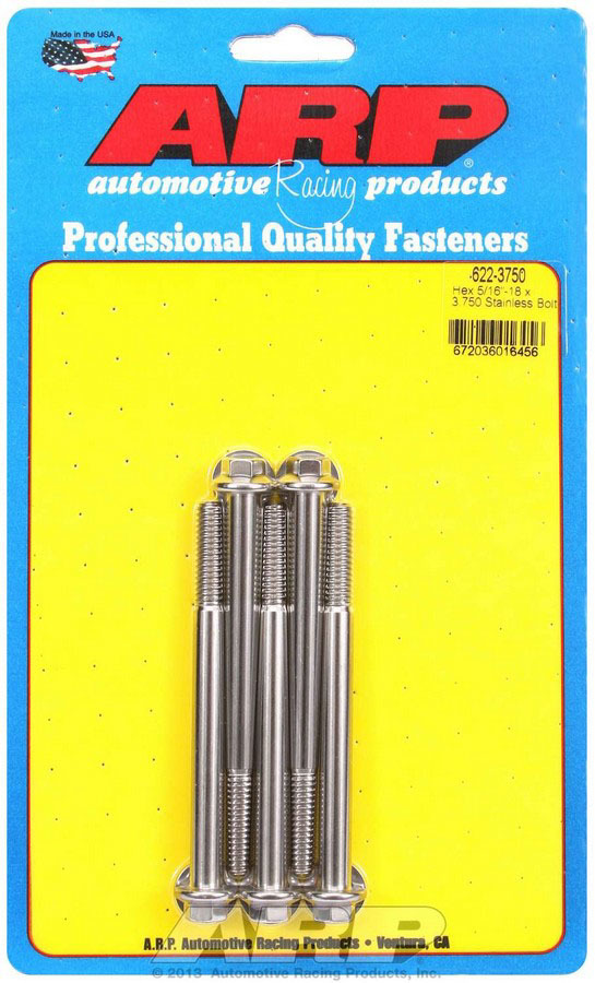 S/S Bolt Kit - 6pt. (5) 5/16-18 x 3.750 - 622-3750