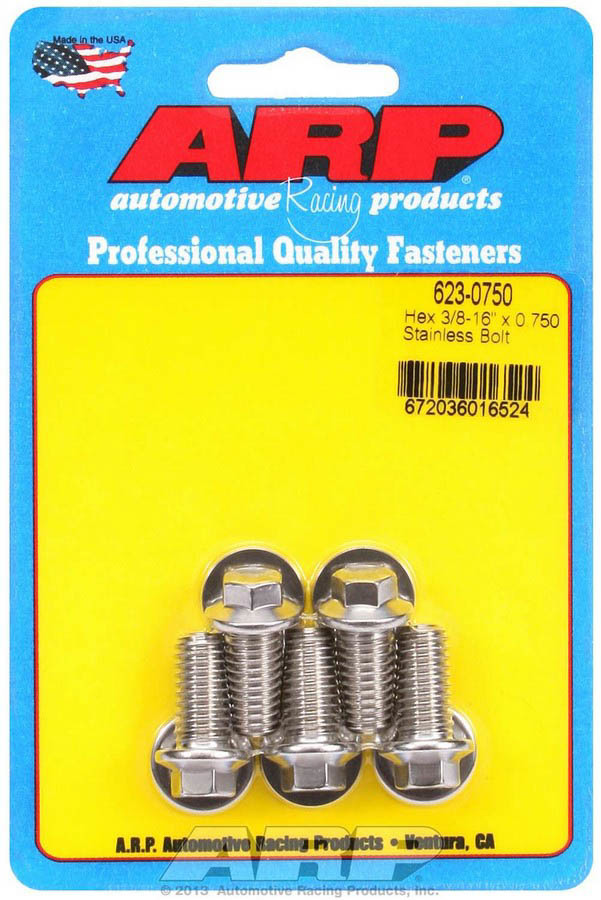 S/S Bolt Kit - 6pt. (5) 3/8-16 x .750 - 623-0750