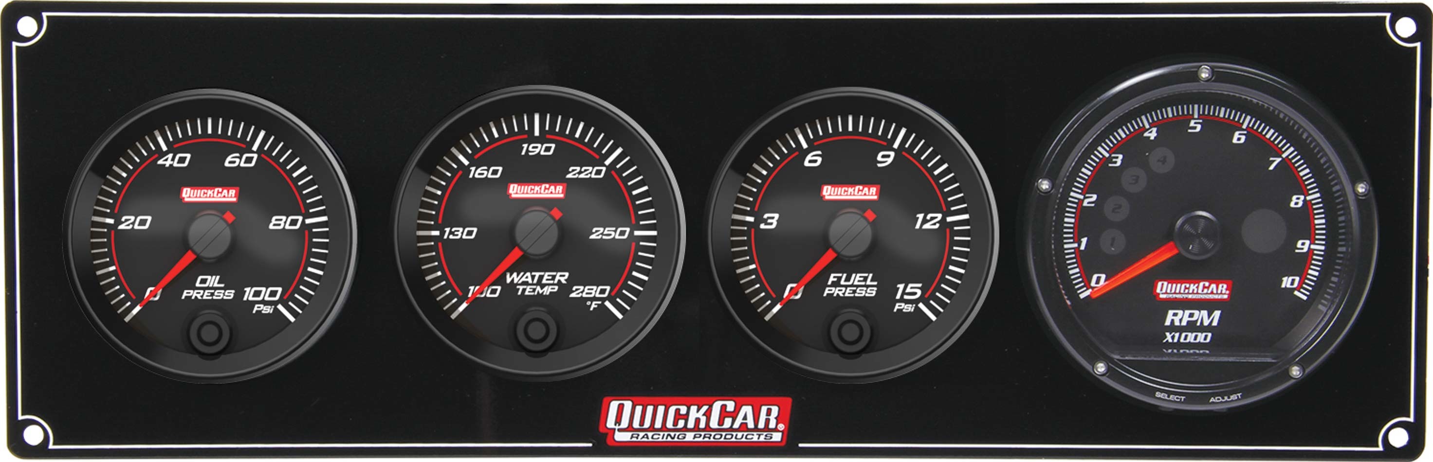 Redline 3-1 Gauge Panel OP/WT/FP w/Recall Tach - 69-3042