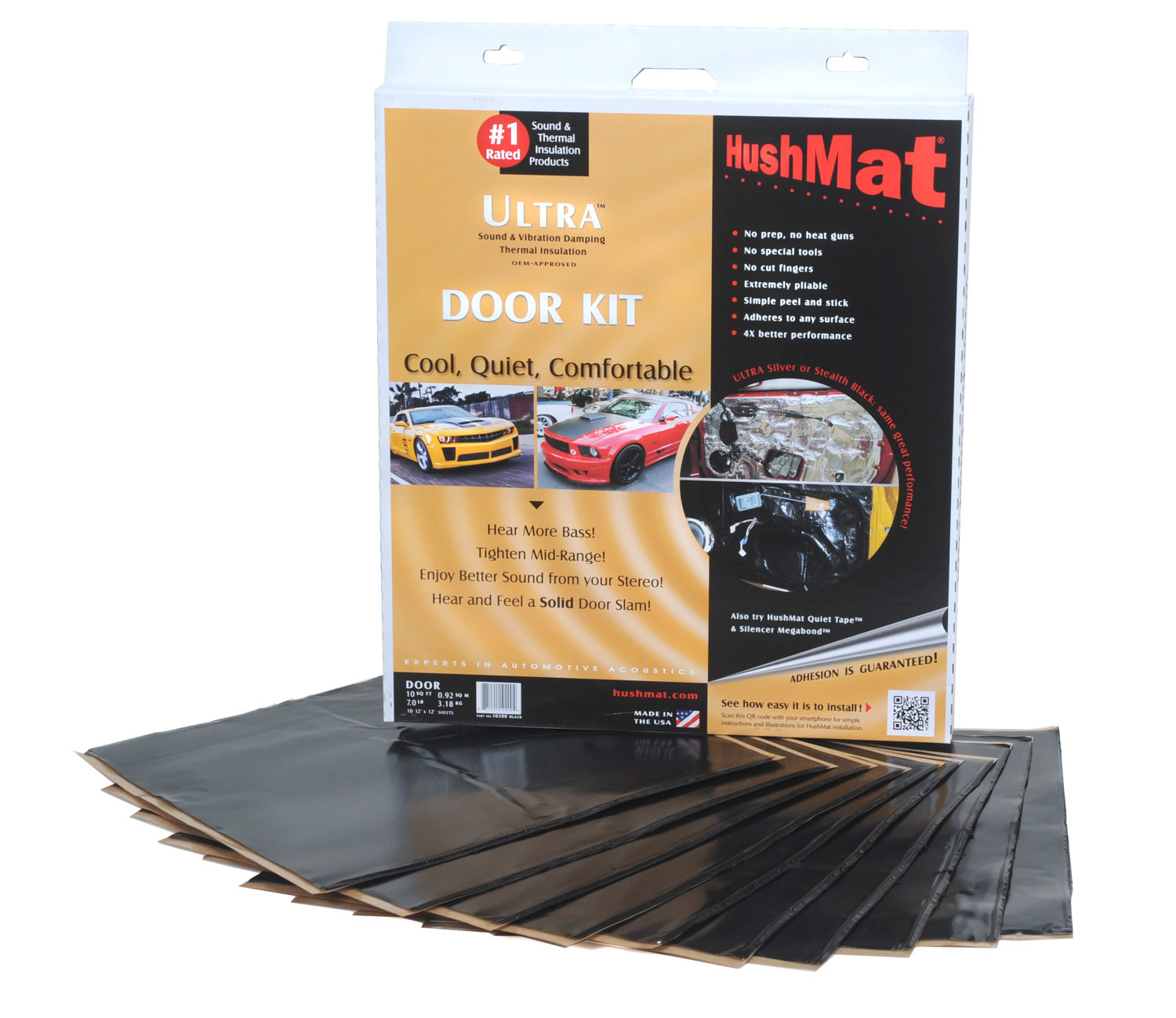 Door Kit has 10 black sheets of 12x12 in Ultra. Total 10 sqft. - 10200